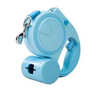 Uqezagpa Tangles Retractable Dogs Leash with Light Poop Bag Dispenser for Small Dogs 9.8/16ft One-Handed Brake,