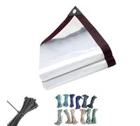 Uqezagpa Tear Resistant Clear Protective Covering with Secure Fasteners for Livestock and Camping Use Agricultural Tarp with Fasteners