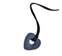 Uqezagpa Textured Heart Pendant Clavicle Chain Adjustable PU Leather Cord Necklace Neck Jewelry Accessories For Women Girls Dainty Women's Fashion Necklace