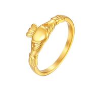 Uqezagpa Traditional Irish Claddagh Rings Representing Commitment and Devotions for Weddings Anniversaries and Daily