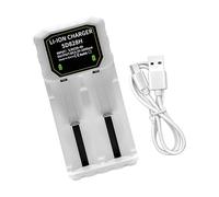 Uqezagpa Travel-Ready Bay Charging for 18500 26700 32650 Cells Featuring Reverse Polarity and Compatibility Telescopic Design