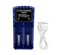 Uqezagpa Travel-Ready Bay Charging for 18500 26700 32650 Cells Featuring Reverse Polarity and Compatibility Telescopic Design