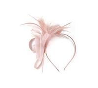 Uqezagpa Tulle Flower Hair Hoop for Women Elegant 1920s Feathered Headband Nonslip Flapper Fascinator Hairband for Formal