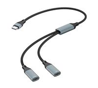 Uqezagpa Type C Splitter Cable With 60W Charging And 480Mbps Data Transfer For Phones Tablets Laptops And More Type C Adapter