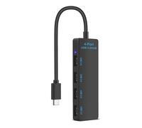 Uqezagpa Type C To 4 Port USB3.0 Splitter Hubs For Connection Of Peripherals To Laptops Desktops And TVs LED USB Hubs