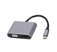 Uqezagpa Type C To HDTV VGA Adapter 4K@30Hz Video Screen Converters Aluminum Video Sound Power Adapter For PC Laptop Accessories USB C