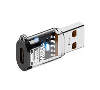 Uqezagpa Type-C To USB A Converter With Light 120W Charging 10Gbps Data Transfer USB-A Extender Clear Shell Adapter Reversible Connectors