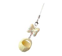 Uqezagpa Unique Bowknot Resin Accessory Phone Chain Bag Pendant Suitable For Commuting And Social Event Colorful And Portable Travel Outing Decors
