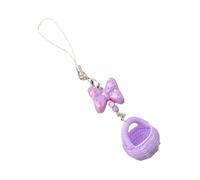 Uqezagpa Unique Bowknot Resin Accessory Phone Chain Bag Pendant Suitable For Commuting And Social Event Colorful And Portable Travel Outing Decors