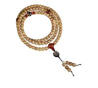 Uqezagpa Unisex Wooden Bodhi Prayer Chain Spiritual Design for Daily Mindfulness Practice and Stylish Outfit Pairing Buddhist