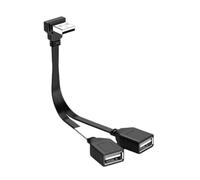 Uqezagpa USB 1 To 2 Splitter Cable Male To Female Extension Adapter 480Mbps Data Transfer for PC Laptop Car and Hard