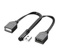 Uqezagpa USB 1 To 2 Splitter Cable Male To Female Extension Adapter 480Mbps Data Transfer for PC Laptop Car and Hard
