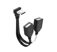 Uqezagpa USB 1 To 2 Splitter Cable Male To Female Extension Adapter 480Mbps Data Transfer for PC Laptop Car and Hard