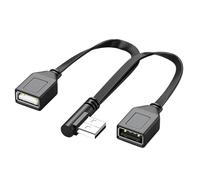 Uqezagpa USB 1 To 2 Splitter Cable Male To Female Extension Adapter 480Mbps Data Transfer for PC Laptop Car and Hard