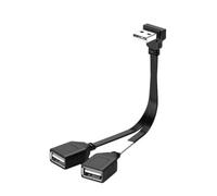 Uqezagpa USB 1 To 2 Splitter Cable Male To Female Extension Adapter 480Mbps Data Transfer for PC Laptop Car and Hard