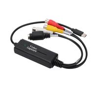 Uqezagpa USB 2.0 Video Captures Card Video Converter S Video To USB C Captures Adapter Card For Live Streaming Phone