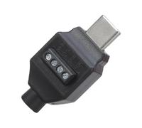 Uqezagpa USB 3.1 Type C Male Connector 5Pin/4Pin Type Adapter Solderless Head Feature Black Housing for Data Cable