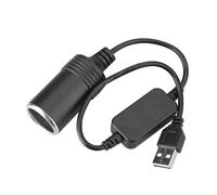 Uqezagpa USB 5V 2.4A to 12V 1A Car Cigarettes Lighters Socket Female Step Up Cable Inverter Converters for Lighters Driving