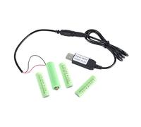 Uqezagpa USB AA LR6 Battery Eliminators Replace Kits 5V to 6V Boosters Power Supply Converters 4Pcs 1.5V AA LR6 Connectors