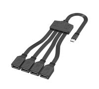 Uqezagpa USB C Adapter Splitter Cable 1Type C to 4 USB Female Extension Cord for Fast Data Transfer And