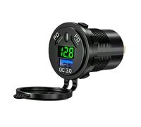 Uqezagpa USB C Car Charging Adapter Socket 45W Type C 18W USB Fast Car USB Socket Power Waterproof with LED Digital Voltmeter