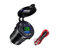 Uqezagpa USB C Car Charging Adapter Socket 45W Type C 18W USB Fast Car USB Socket Power Waterproof with LED Digital Voltmeter