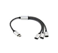 Uqezagpa USB C Male To 3 USB C Female Splitter Cord Converter Multiple Hubs Port Hub Power Split Adapter 11.81inch Hub