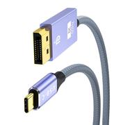 Uqezagpa USB C To Displayport 1.4 Extension Cable Displayport Male To Male 1.4 Cord 8K@60Hz 4K@144Hz 2K@165Hz Cable