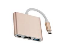 Uqezagpa USB C To HDTV Adapter Multiports USB C Hubs With 4K HDTV Output USB3.0Data Transfer Charging Port For Projectors Type Multiports Hub