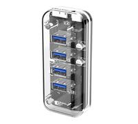 Uqezagpa USB Charging Adapter 4-Port USB3.0 Splitter for Laptop and PC VL817 Contol Double Power Supply for Laptop PC