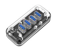 Uqezagpa USB Charging Adapter 4-Port USB3.0 Splitter for Laptop and PC VL817 Contol Double Power Supply for Laptop PC