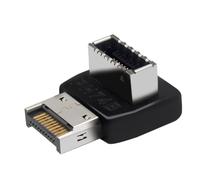 Uqezagpa USB Connectors Adapter USB3.1 Type-E 90 Degree Converters Adapter Case Front Type E Desktop Computer Connectors Install