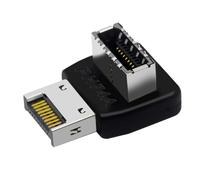 Uqezagpa USB Connectors Adapter USB3.1 Type-E 90 Degree Converters Adapter Case Front Type E Desktop Computer Connectors Install