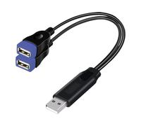 Uqezagpa USB Extension Cord Double USB Female To Male Cable For Power And Data Transmission Extender 20cm/7.87inch Adapter