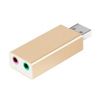 Uqezagpa USB External Sound Card USB2.0 To 3.5mm Auditory Adapter Headphone And Microphone Converter For PC Laptop Auditory Connector