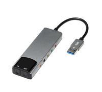 Uqezagpa USB External Sound Card with SPDIF Digital Sound for 5.1 & 7.1 Surround Sound Systems, Aluminum