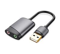 Uqezagpa USB External Stereo Sound Card 3.5mm USB Adapter USB To Microphone Speaker Interface For Mac-book PC Laptop 3.5mm Adapter Splitter