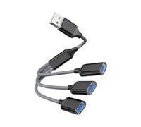 Uqezagpa USB OTG Adapter With Power Supply 3 In 1 USB OTG Adapter To 2.0 Multi-Function Splitter Extension Cable Hub For Card Reader