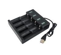 Uqezagpa USB Powered 1/2/4Slot 18650 Battery Charging Hubs for 21700,26700,18500,26650 Batteries with Fast Charging &Auto