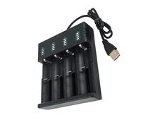 Uqezagpa USB Powered 1/2/4Slot 18650 Battery Charging Hubs for 21700,26700,18500,26650 Batteries with Fast Charging &Auto