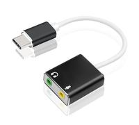Uqezagpa USB Sound Adapter, External Sound Card for PC and Laptop,USB Microphones Adapter to 3.5mm(1/8inch) for Headphone