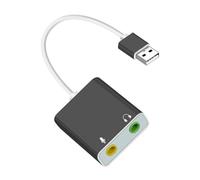Uqezagpa USB Sound Adapter, External Sound Card for PC and Laptop，USB Microphones Adapter to 3.5mm(1/8inch) for Headphone