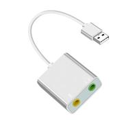 Uqezagpa USB Sound Adapter, External Sound Card for PC and Laptop,USB Microphones Adapter to 3.5mm(1/8inch) for Headphone