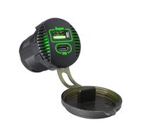 Uqezagpa USB Type C 36W LED Car Charges Waterproof Fast Charging Adapter with LED Light for Car Trucks SUVs Motorcycles
