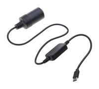 Uqezagpa USB Type C 5V to 12V Car Socket Adapter Cord Boosting Cable with USB Connector for Vehicle