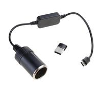 Uqezagpa USB Type C 5V to 12V Car Socket Adapter Cord Boosting Cable with USB Connector for Vehicle