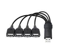 Uqezagpa USB Y Splitter Cable USB2.0 Male To 4 Port USB2.0 Female Cable USB Charging 480Mbps Data Transfer Splitter