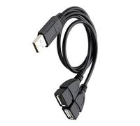 Uqezagpa USB2.0 Adapter Double USB Female Y Splitter Charging Cable For Laptop/Tablets/Smartphone Data Transmission Double USB Female Port Extension Cable