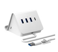 Uqezagpa USB3.0 Adapter with 3 USB Port and Type C Port 5Gbps Fast Data Transfer for Laptop Desktop Tablet and Smartphone