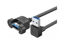 Uqezagpa USB3.0 Extension Cable USB3.0 Male to Female Adapter Cord with Panel Mount Screws for Industrial